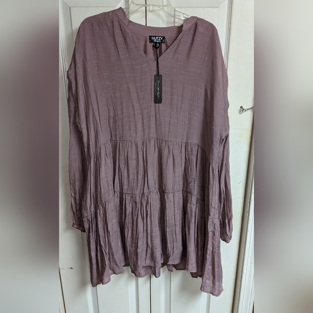 Glitzy Girls XL Mauve Dress